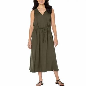 Well Worn Ladies  Long Linen Blend Dress NWT Size Large